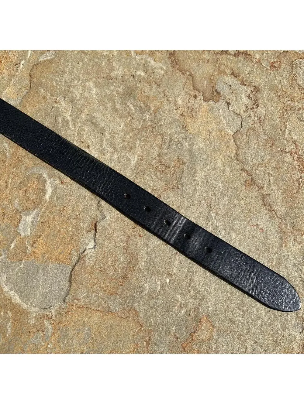 Neo Vintage 90s Black Handcrafted Leather Belt Made in USA